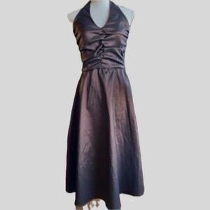 Donna Ricco Charcoal Backless Dress